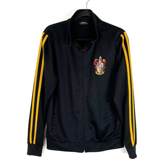 Harry Potter Men’s Gryffindor Graphic Full Zip Jacket Sweatshirt Black Gold S - Picture 3 of 6